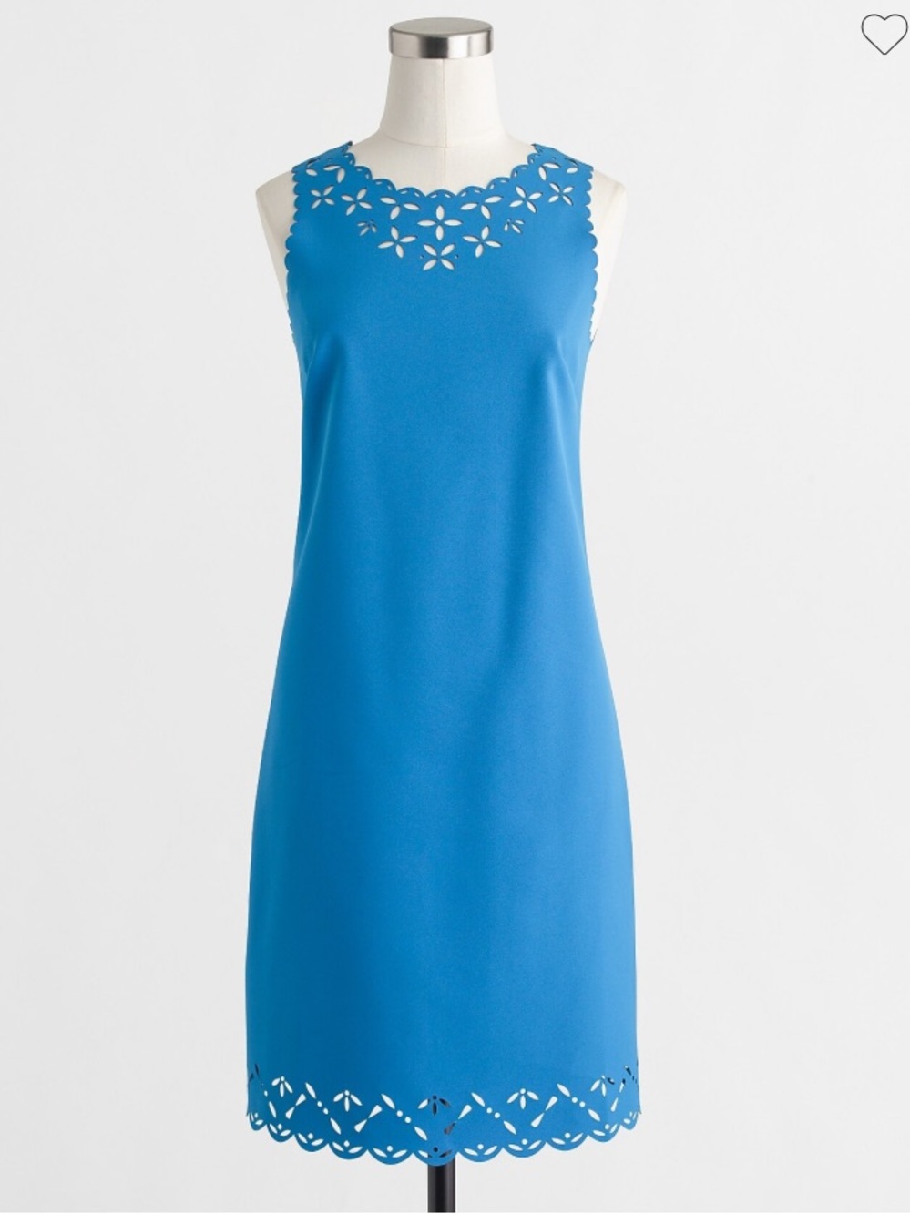 J. Crew Factory Laser-Cut Floral Dress bright cerulean size 6